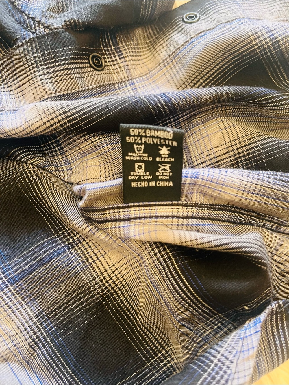DIXXON Black Blue Gray Plaid Short-Sleeve Snap Button-Down Shirt Youth Kids XS - Picture 7 of 8